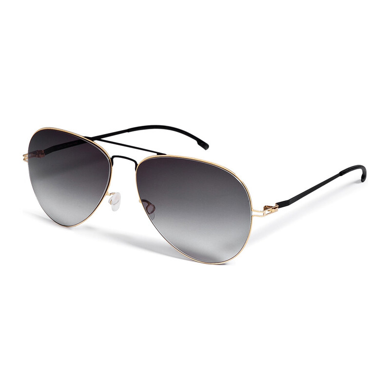 Mykita Stainless Steel Gradient Sunglasses in Gold/Black