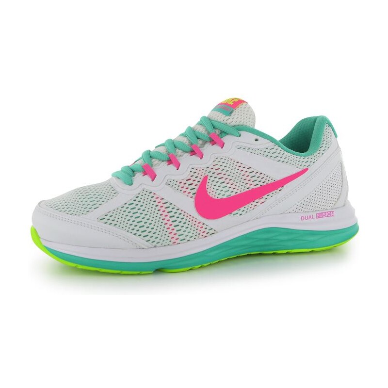 boty Nike Dual Fusion 3 dámské Running Shoes White/Pink/Grn