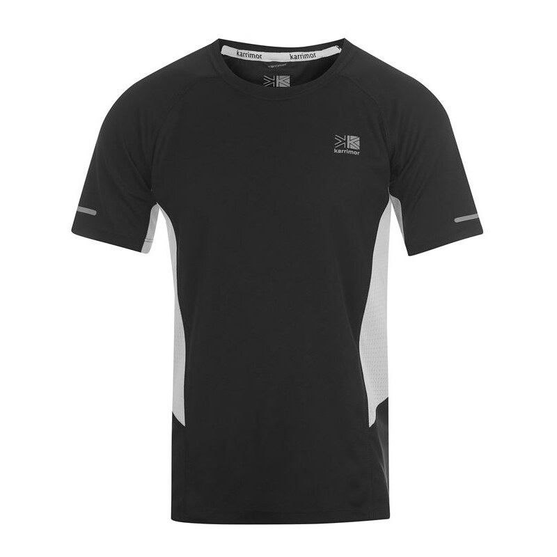 Triko Karrimor Short Sleeved Running T Shirt dětskés Black/White