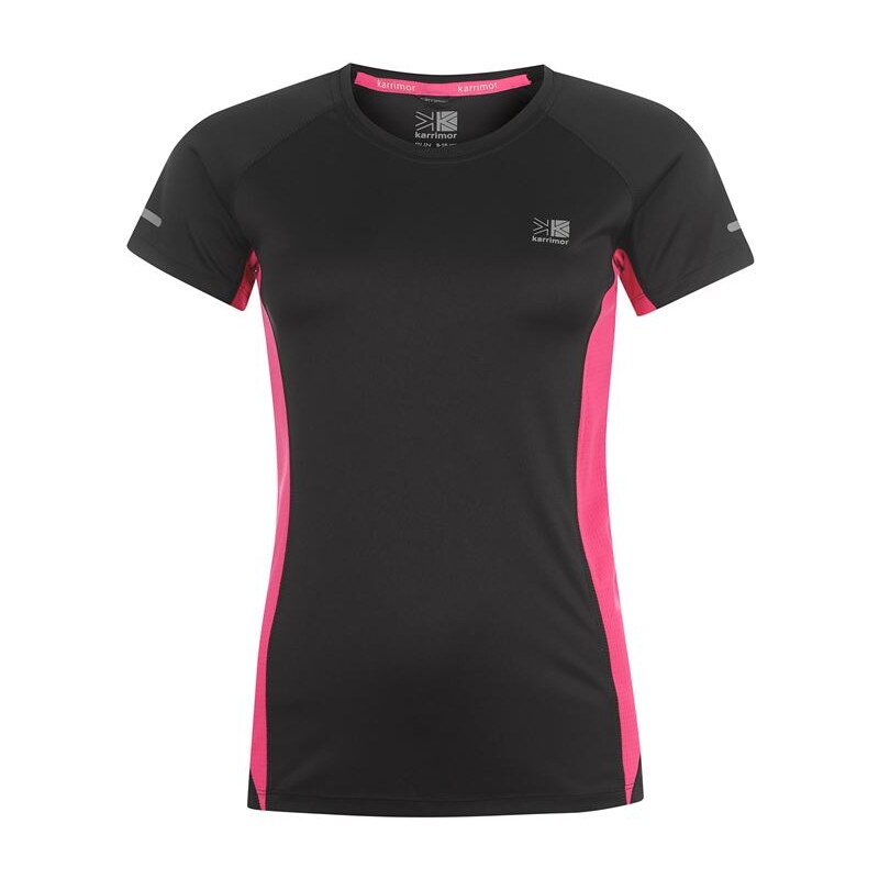 Triko Karrimor Short Sleeve Run T Shirt dámské Black/Pink
