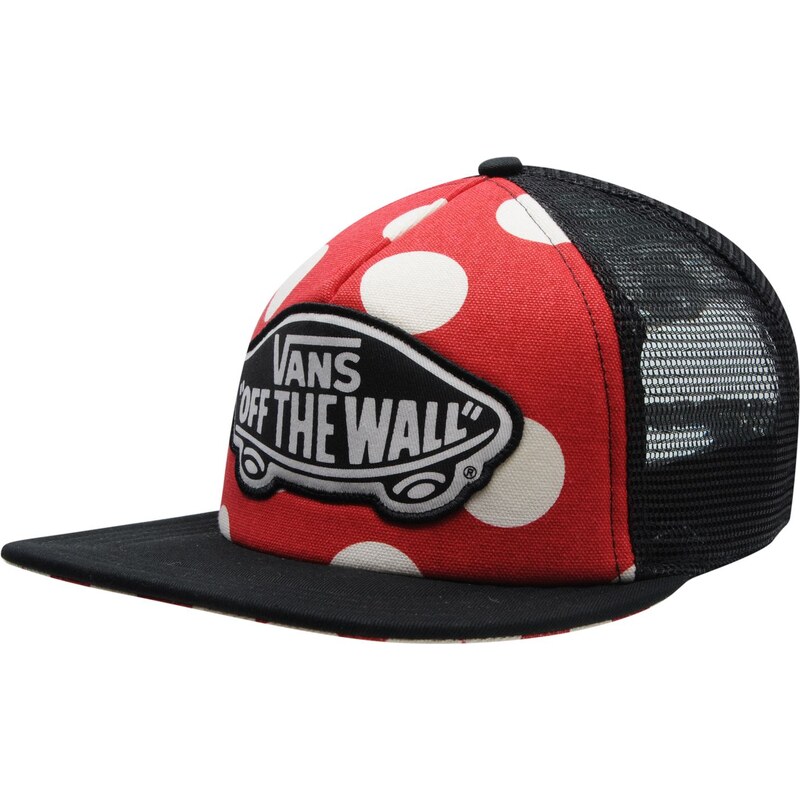 Vans Polka Trucker Cap Red Jedna velikost