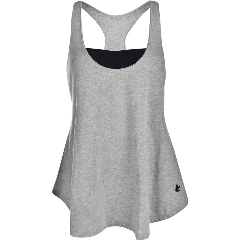 SoulCal Double Layer Vest Top Grey Marl/Navy 10 S
