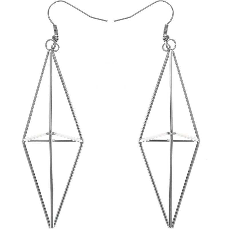 USC Jewel Prism Earrings Silver Jedna velikost