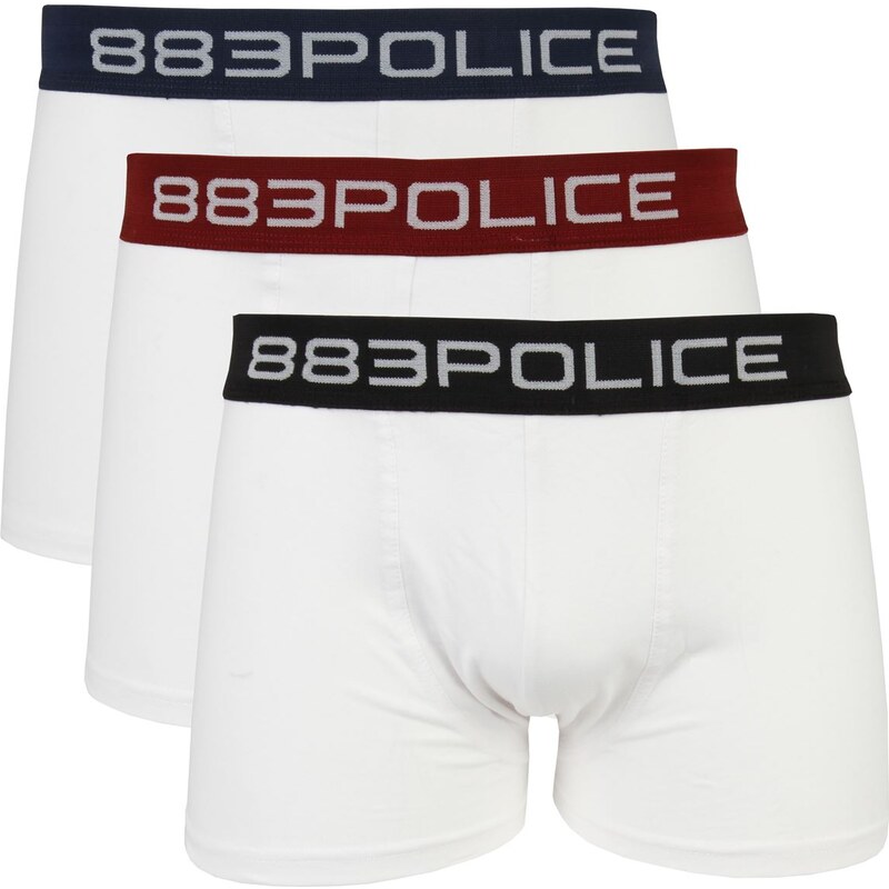 Boxerky 883 Police Kaino Tipped White