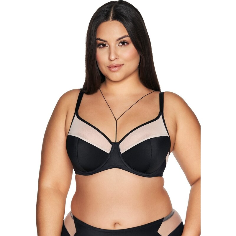 AVA LINGERIE Černá polovyztužená podprsenka Ava 2135 96552473
