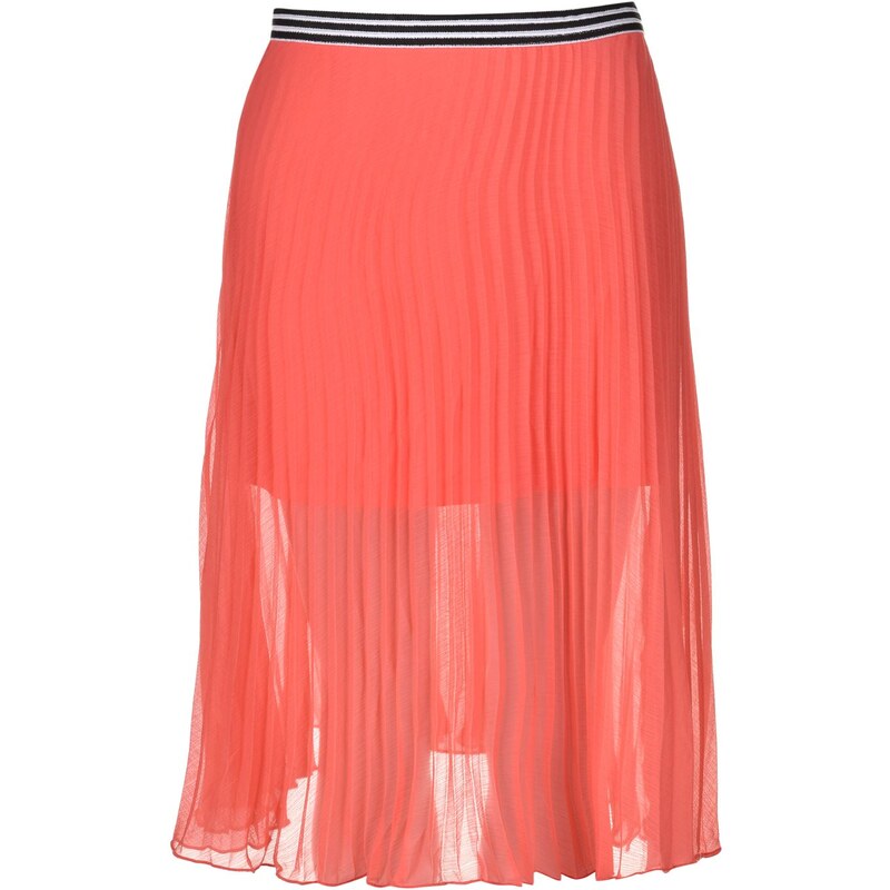 Rock and Rags Pleat Skirt Coral