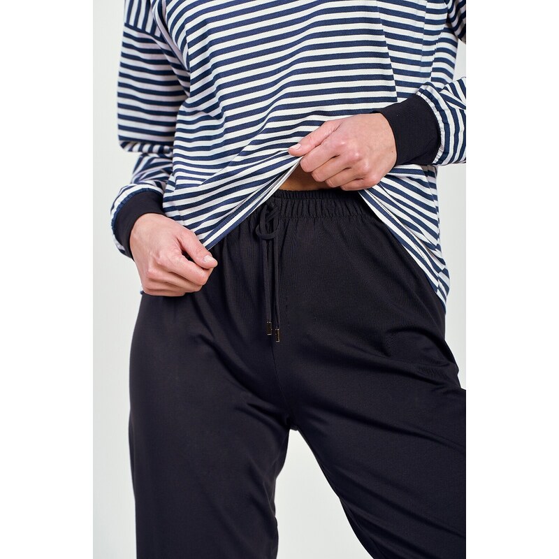 Tmavě modré pruhované pyžamo Taro Trudy 3219 dł/r S-XL Z25