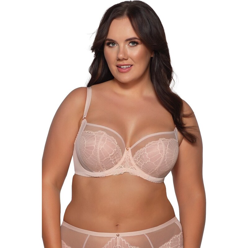 AVA LINGERIE Podprsenka s krajkovým vzorem Ava 2109 Černá