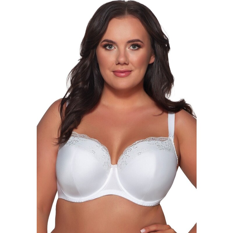 AVA LINGERIE Dámská podprsenka Ava 2112 s krajkou Bílá 100811277