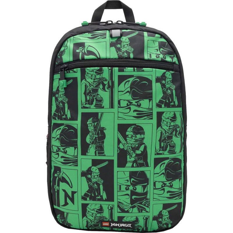 Černo-zelený batoh LEGO Small Extended Backpack Černá 96553963