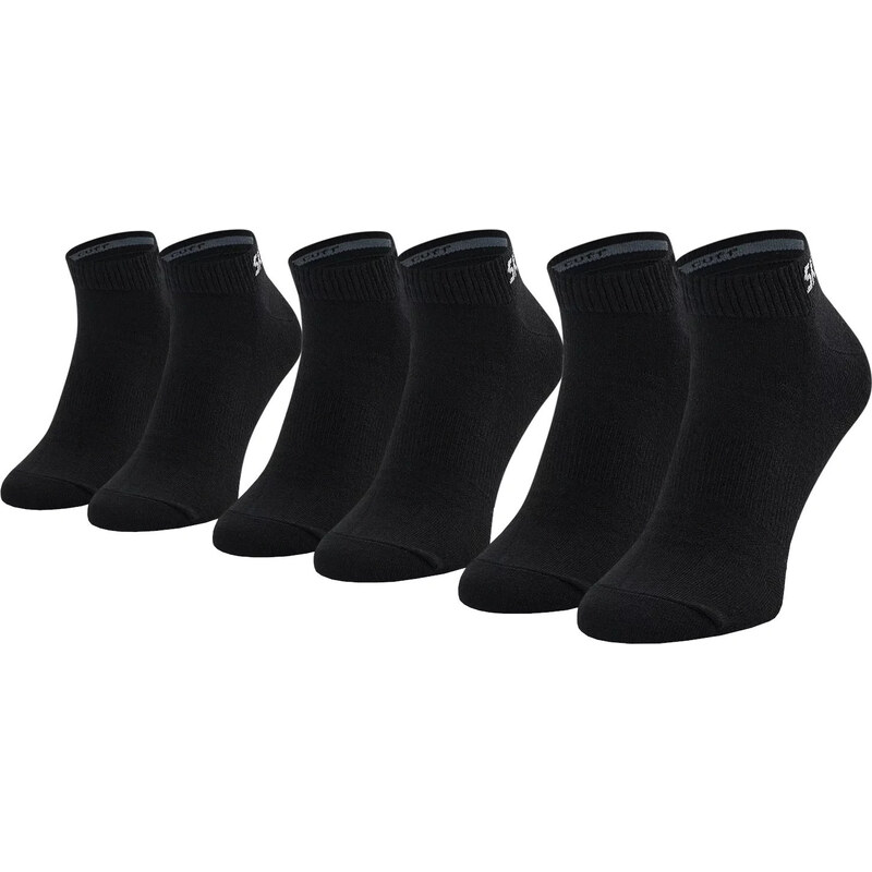 Černý set ponožek Skechers 3PPK Mesh Ventilation Socks Černá 114528683