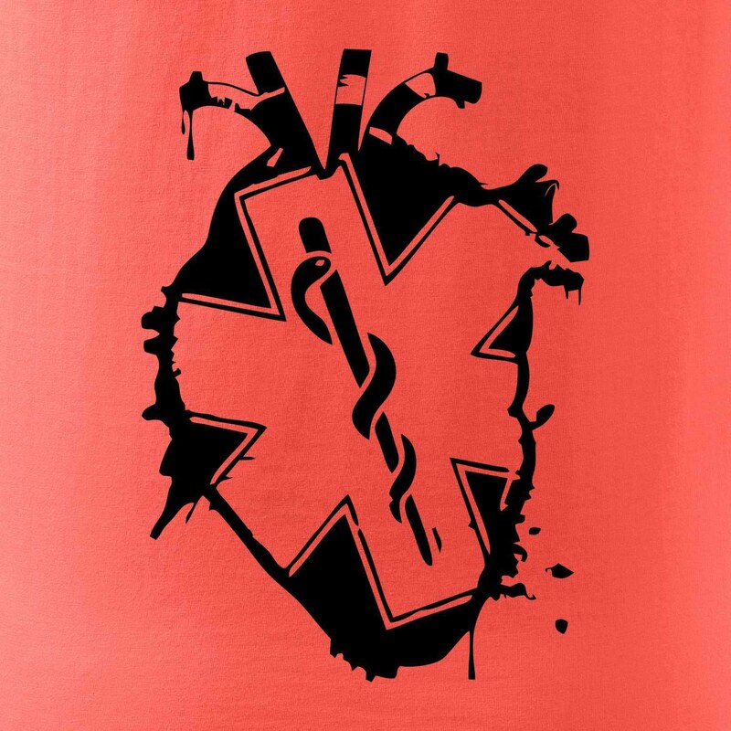 Myshirt.cz Zdravotnické srdce - Dámské triko Pure - Korálová