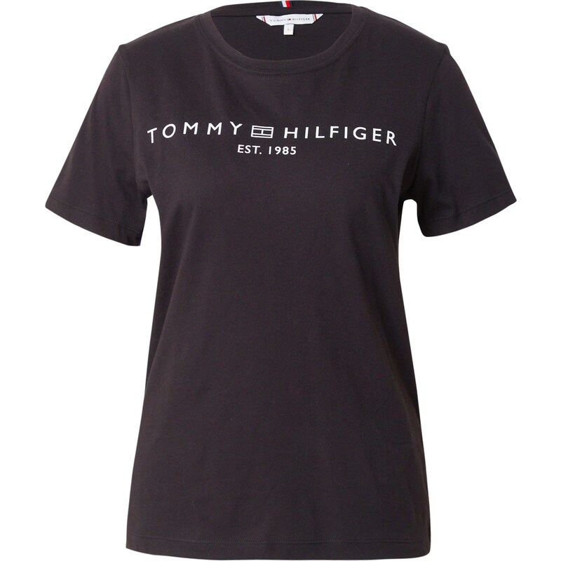 TOMMY HILFIGER Tričko černá / bílá