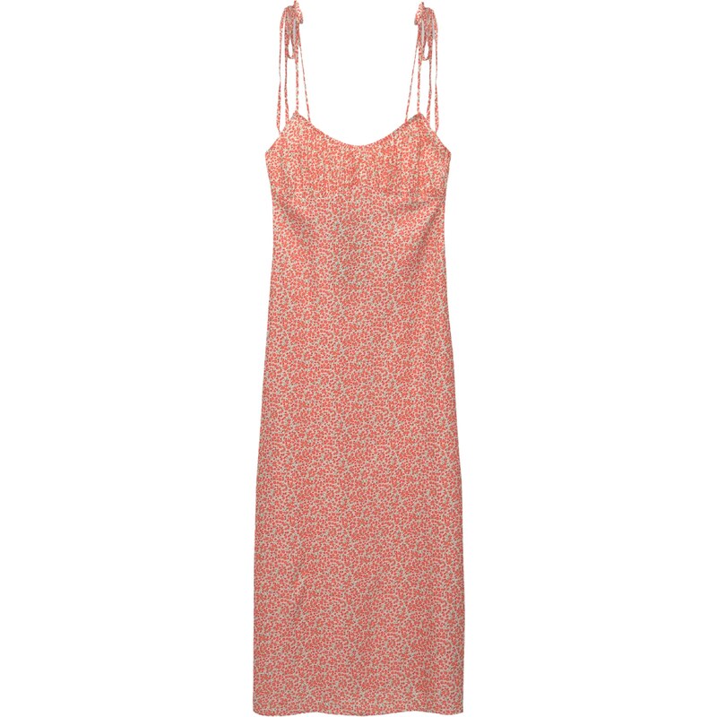 Pull&Bear Letní šaty zelená / červená / melounová / bílá