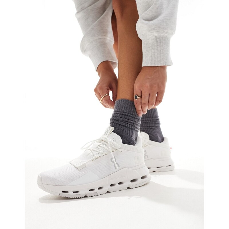 ON Cloudnova 2 all day trainers in all white 98289406