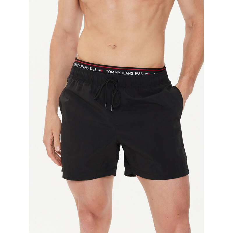Tommy Jeans pánské černé plavky