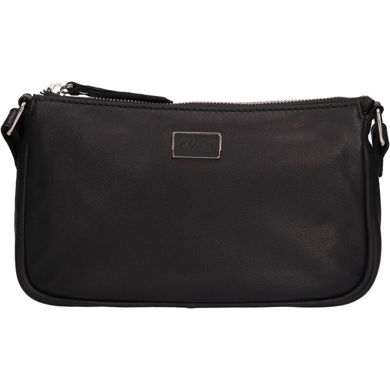 Dámská kožená crossbody kabelka Lagen Elara - černá