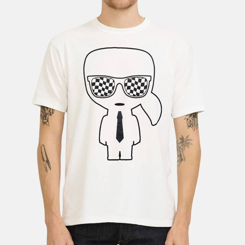 Pánské bílé triko Karl Lagerfeld 55945