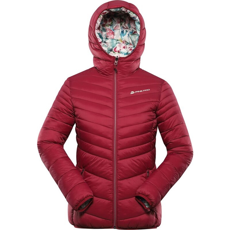 Dámská oboustranná zimní bunda ALPINE PRO EROMA červená 97630634
