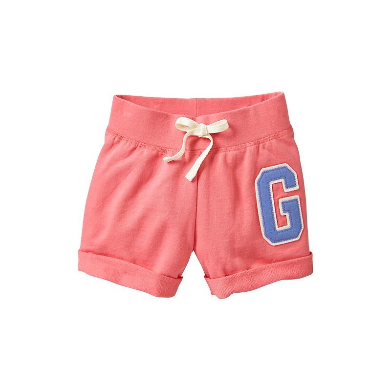 Gap Varsity Logo Knit Shorts - Coral