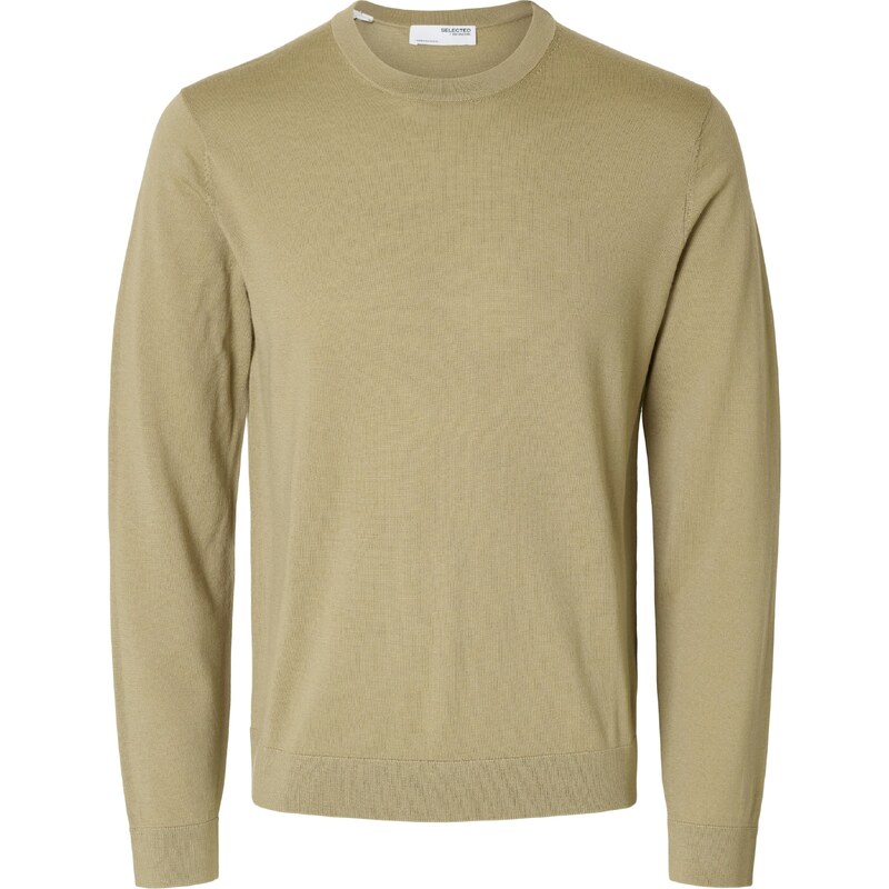 SELECTED Svetr SLHTray khaki