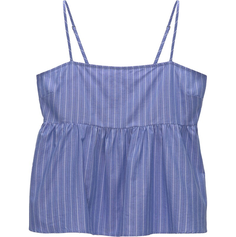 Pull&Bear Top modrá / námořnická modř / bílá