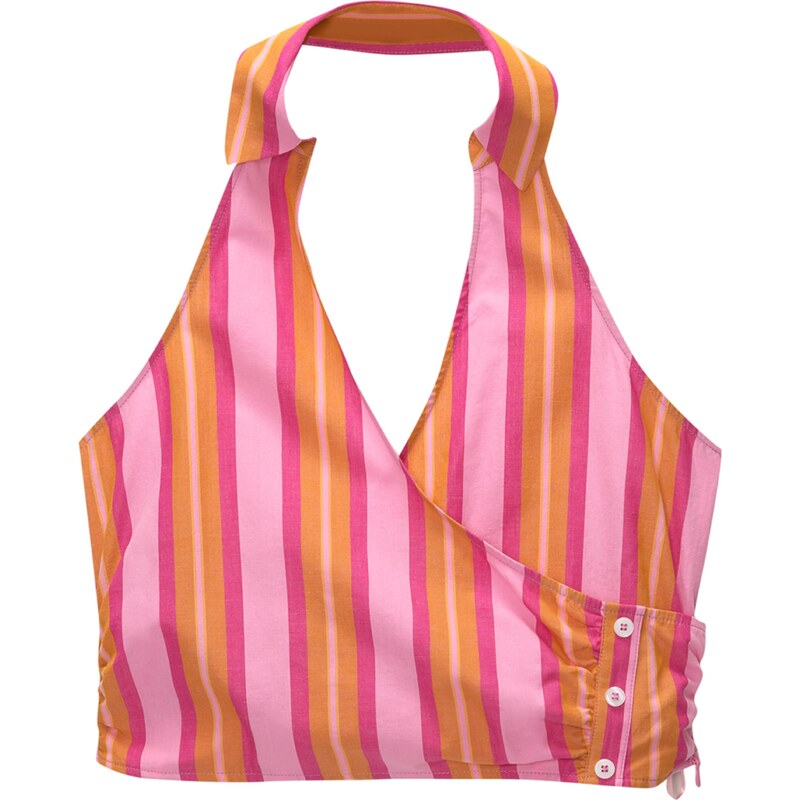Pull&Bear Top mandarinkoná / růžová / tmavě růžová 109578138