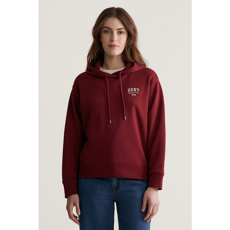 MIKINA GANT SMALL GRAPHIC HOODIE PLUMPED RED 97832507