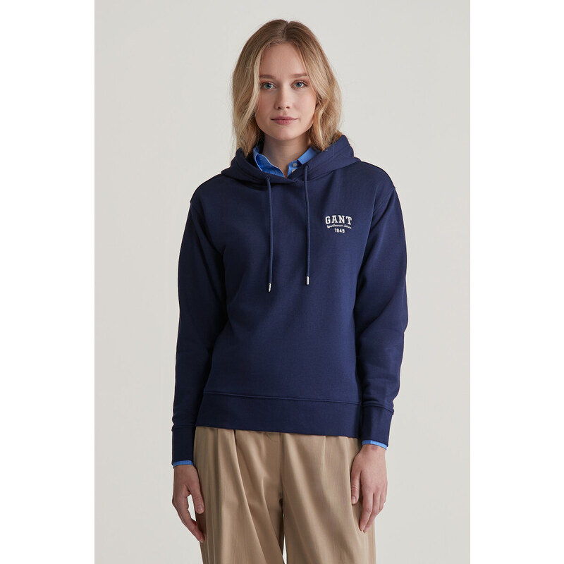 MIKINA GANT SMALL GRAPHIC HOODIE CLASSIC BLUE 97832505