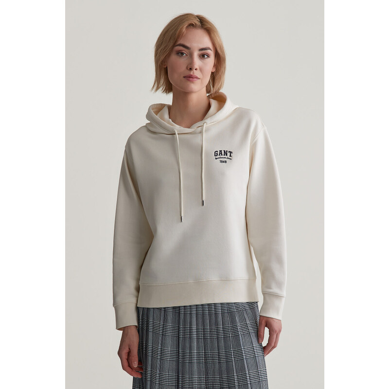 MIKINA GANT SMALL GRAPHIC HOODIE CREAM 97832506