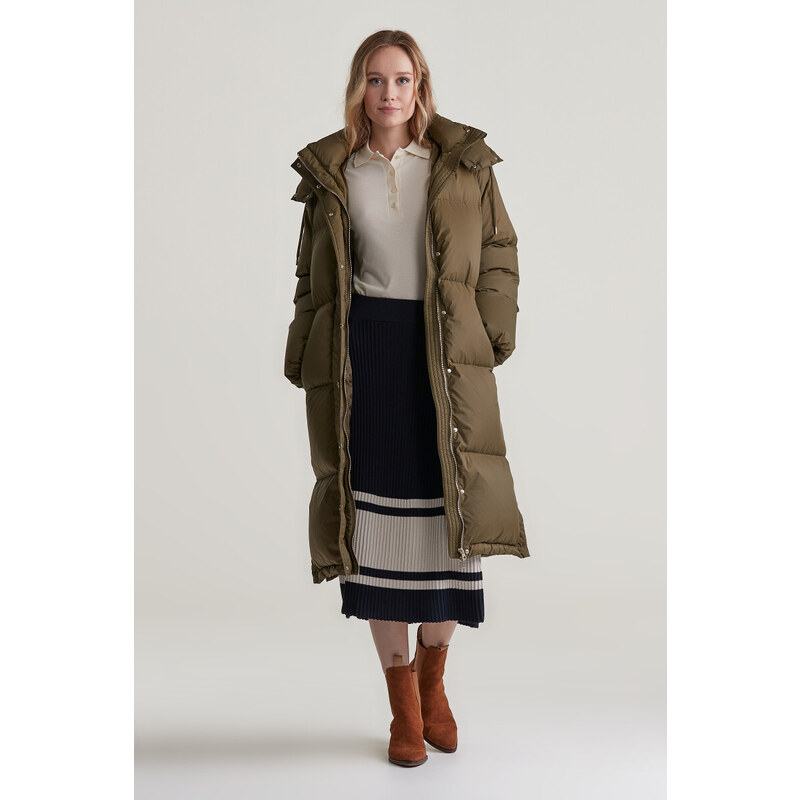 SUKNĚ GANT CONTRAST RIBBED SKIRT EVENING BLUE