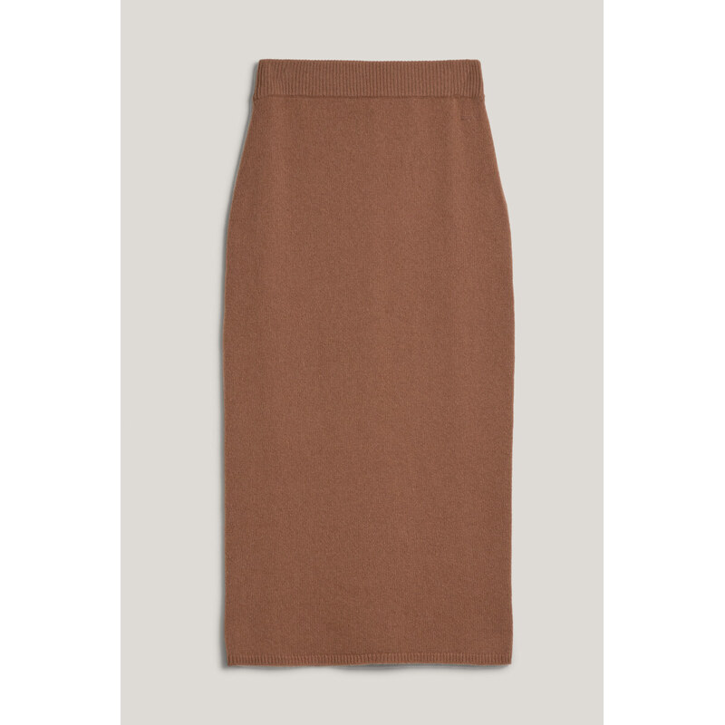 SUKNĚ GANT WOOL KNIT SKIRT CACAO