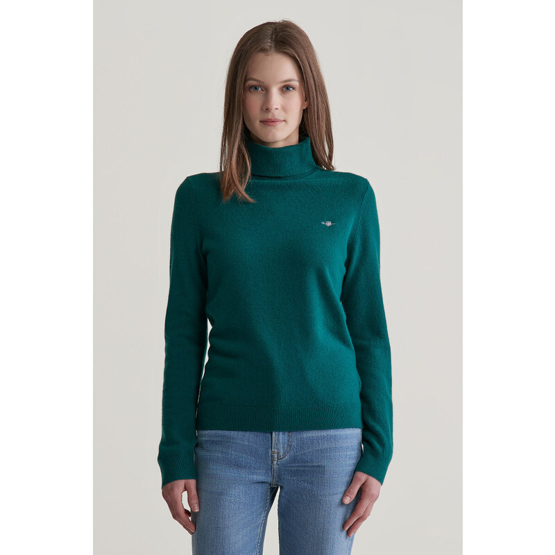 ROLÁK GANT EXTRAFINE LAMBSWOOL ROLLNECK DEEP FOREST