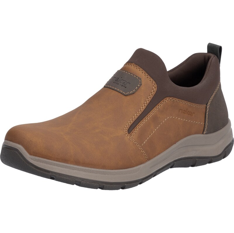 Rieker Slip on boty koňaková / tmavě hnědá
