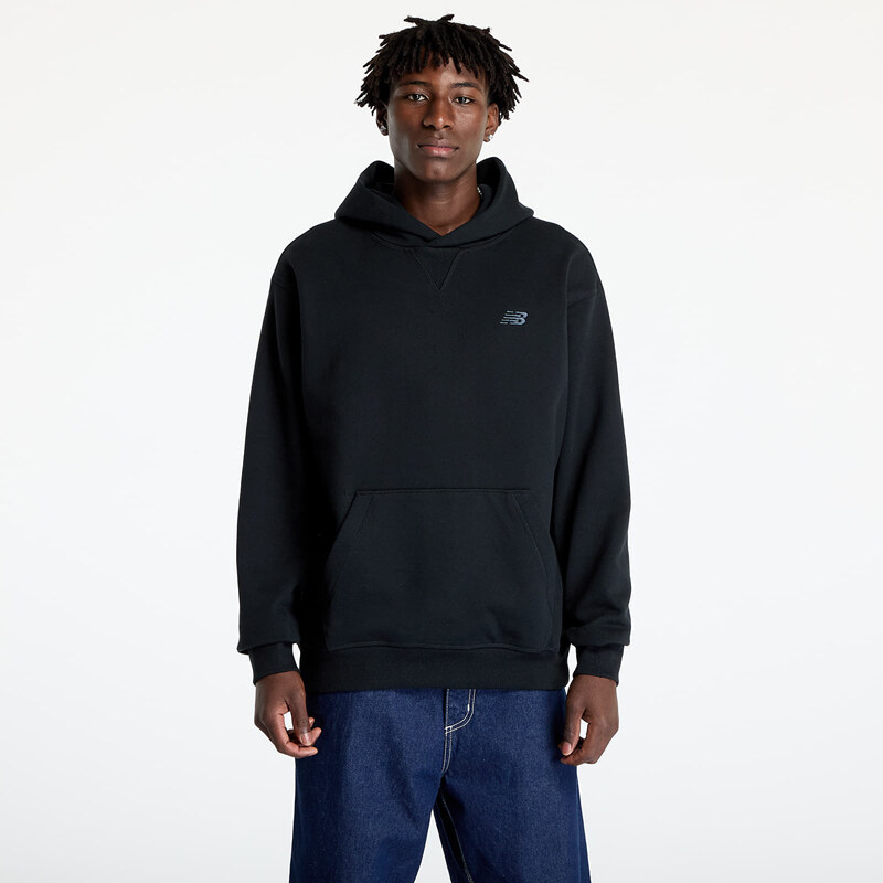 Mikina New Balance Athletics French Terry Hoodie Black Bk L