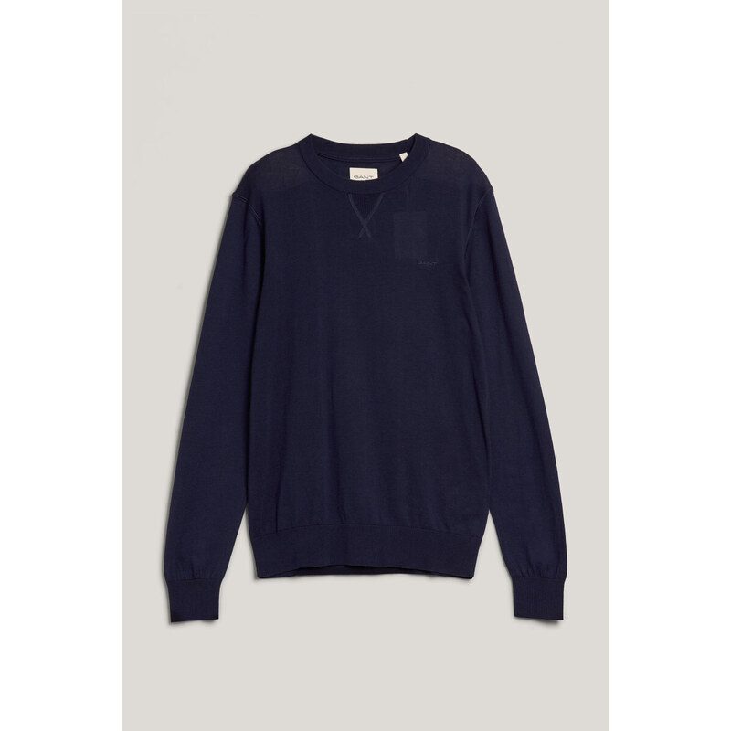 SVETR GANT FINE COTTON C-NECK CLASSIC BLUE