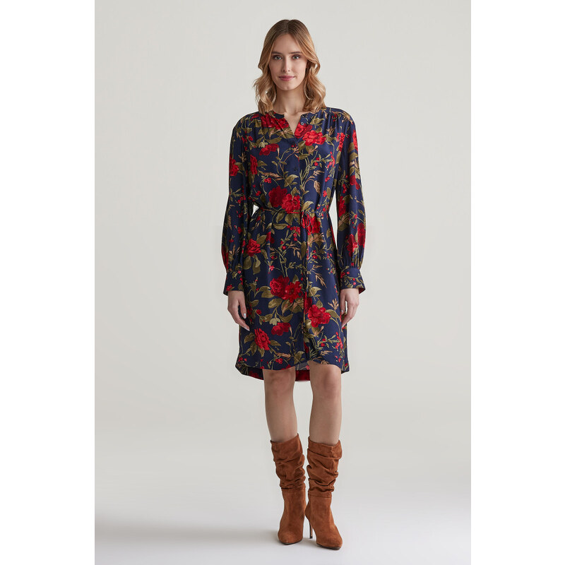 ŠATY GANT REL ROSE PRINT DRESS CLASSIC BLUE