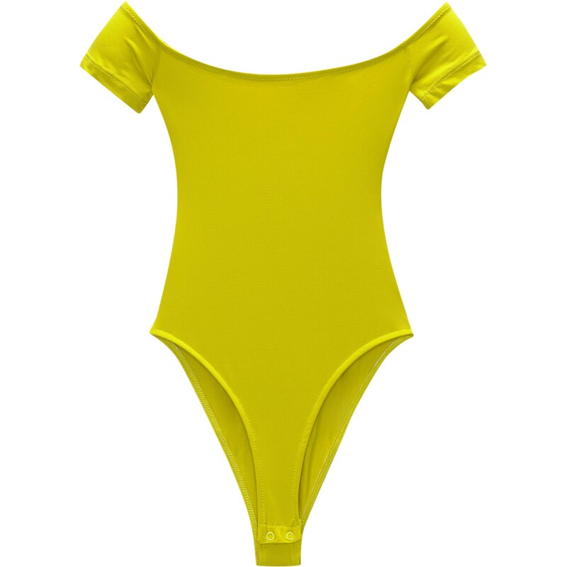 Pull&Bear Tričkové body limetková 98192647