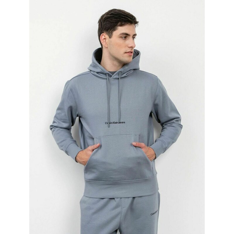 Calvin Klein pánská šedá mikina INSTITUTIONAL