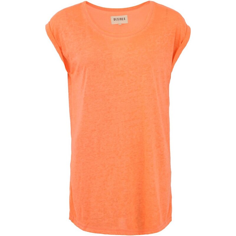 Neonově oranžové žíhané tričko Desires Nada