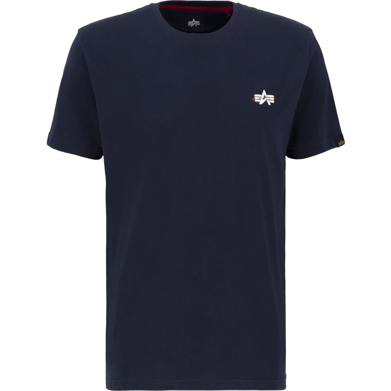 ALPHA INDUSTRIES Tričko noční modrá / hnědá / šedá / bílá