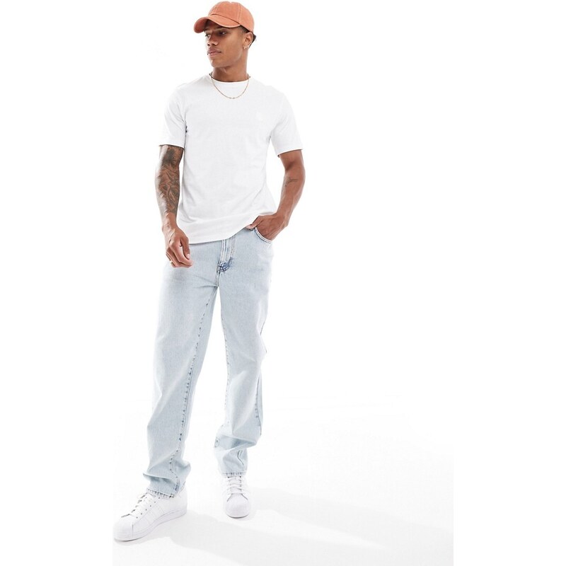 BOSS Orange BOSS Tales box logo t-shirt in white - WHITE