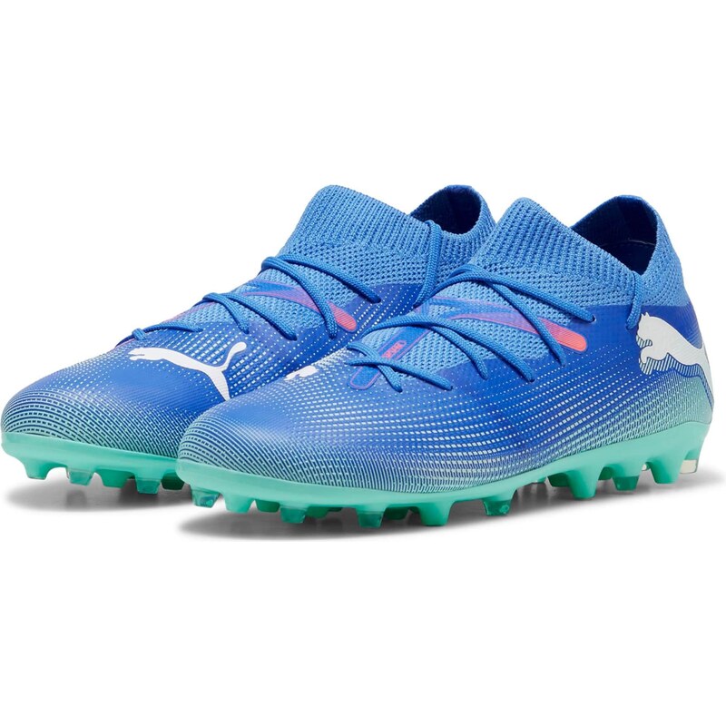PUMA Sportovní boty Future 7 Match modrá / nefritová / bílá