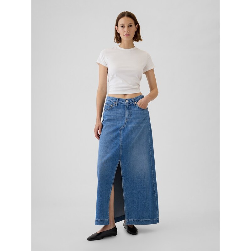 GAP Džínová maxi sukně UltraSoft - Dámské 107079245