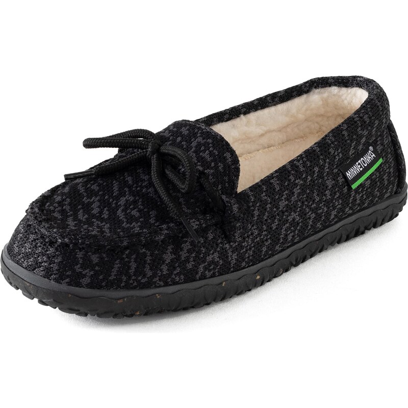 Minnetonka Mokasíny Eco Oak tmavě šedá / zelená / černá / bílá