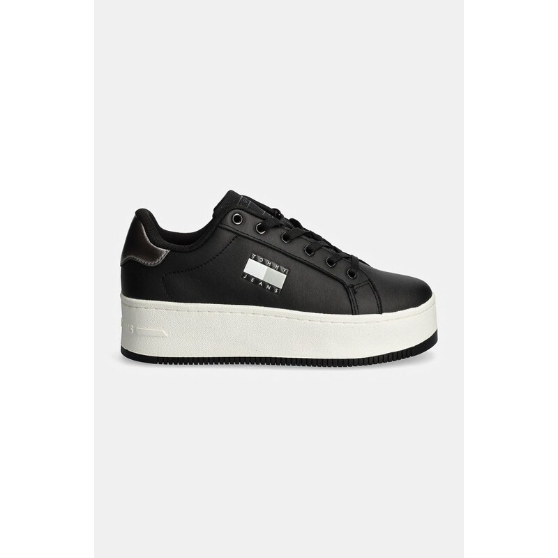 Kožené sneakers boty Tommy Jeans TJW FLATFORM SNEAKER METALLIC