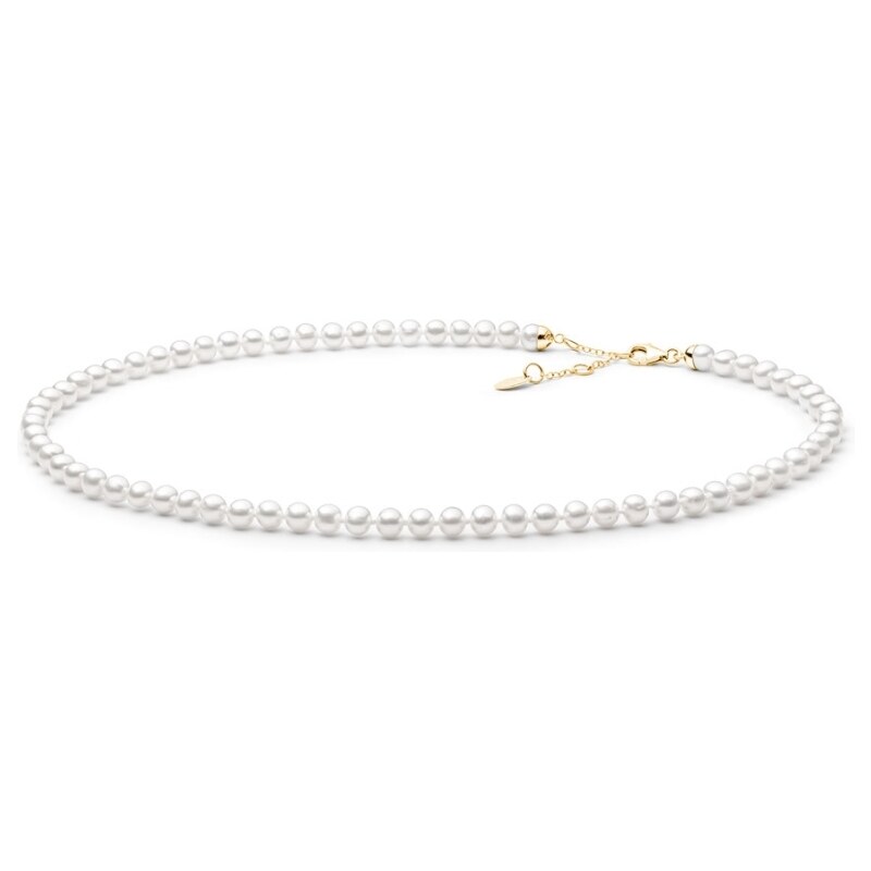 Gaura Pearls Perlový náhrdelník Catherine - 5 mm perla, 40 cm, stříbro 98012184