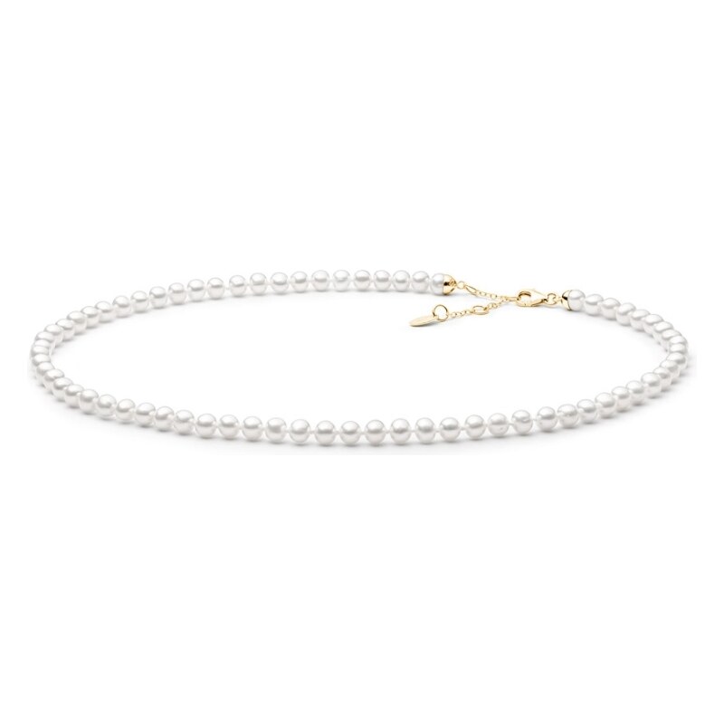 Gaura Pearls Perlový náhrdelník Catherine - 5 mm perla, 45 cm, stříbro 98012185