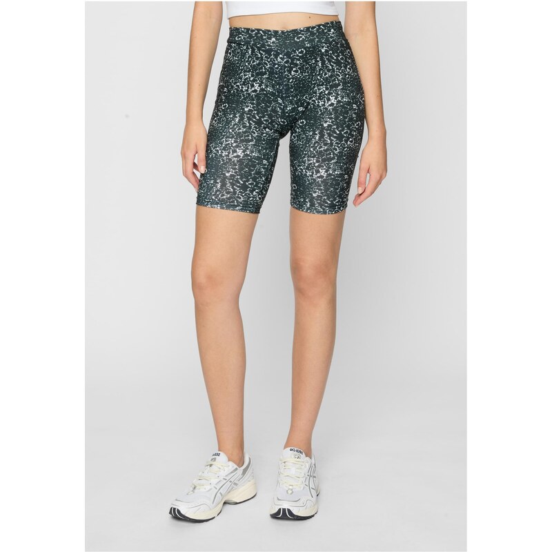 Urban Classics Dámské kraťasy AOP Cycle Shorts 2-Pack černá/bílá