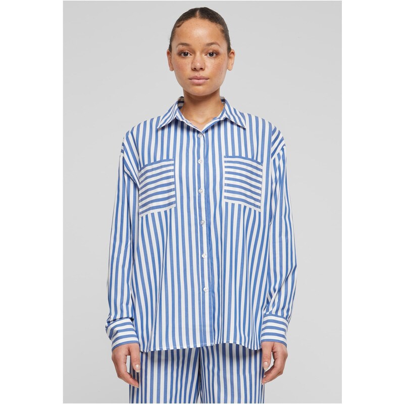 Urban Classics Dámská košile Striped Relaxed bílo/modrá
